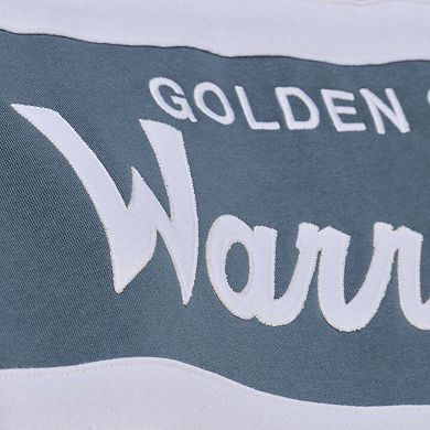 Men's Mitchell & Ness Blue Golden State Warriors Thunderstorm Head Coach Quarter-Zip Jacket