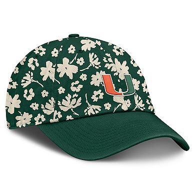 Women's Fanatics Green Miami Hurricanes Blossom Adjustable Hat