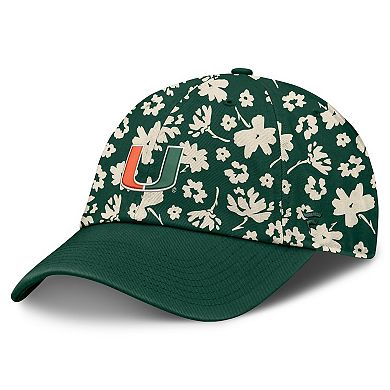 Women's Fanatics Green Miami Hurricanes Blossom Adjustable Hat