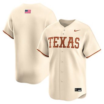 Men's Nike Cream Texas Longhorns Alternate Limited Baseball Jersey