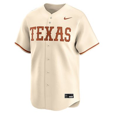 Men's Nike Cream Texas Longhorns Alternate Limited Baseball Jersey
