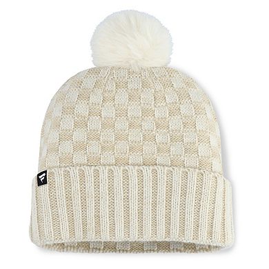 Women's Fanatics Natural Wisconsin Badgers Blaze Cuffed Knit Hat with Pom