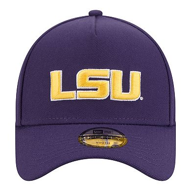Youth New Era Purple LSU Tigers 9FORTY A-Frame Adjustable Hat