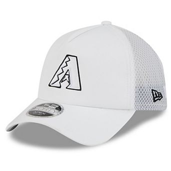 Men's New Era White Arizona Diamondbacks 2026 Batting Practice Apex 9FORTY Adjustable Trucker Hat
