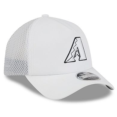 Men's New Era White Arizona Diamondbacks 2026 Batting Practice Apex 9FORTY Adjustable Trucker Hat