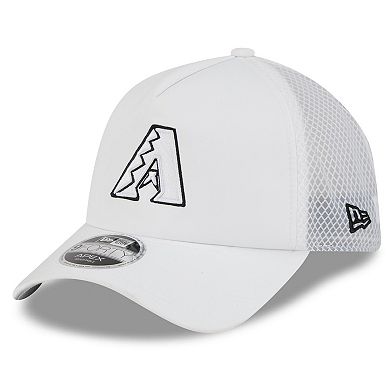 Men's New Era White Arizona Diamondbacks 2026 Batting Practice Apex 9FORTY Adjustable Trucker Hat