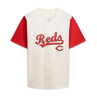 Men's Profile Cream/Red Cincinnati Reds Big & Tall Two-Color Fashion Jersey
