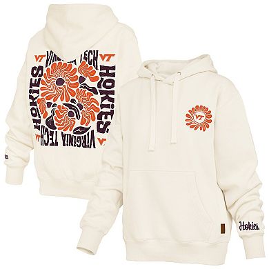 Women's Pressbox Cream Virginia Tech Hokies Elena Janise Hoodie