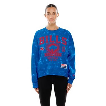 Women's New Era Royal Buffalo Bills Throwback Oversized Boxy Sweatshirt