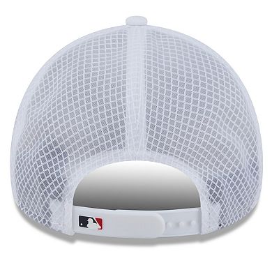 Men's New Era White Minnesota Twins 2026 Batting Practice Apex 9FORTY Adjustable Trucker Hat