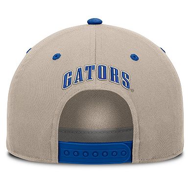 Men's Fanatics Stone/Royal Florida Gators Veteran Two-Tone Adjustable Hat