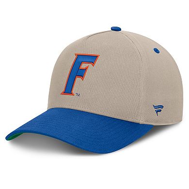 Men's Fanatics Stone/Royal Florida Gators Veteran Two-Tone Adjustable Hat