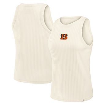 Women's Fanatics Cream Cincinnati Bengals Star Play Tri-Blend Ribbed Tank Top