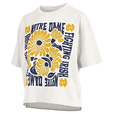 Women's Pressbox White Notre Dame Fighting Irish Elena Oversized T-Shirt