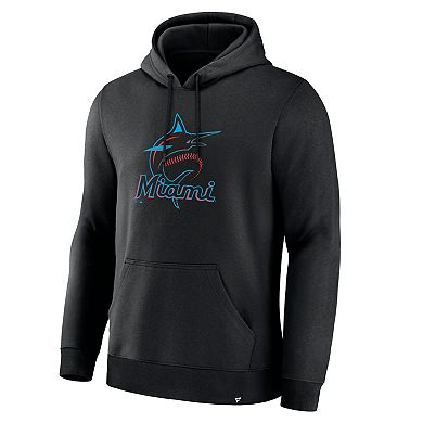Men's Fanatics Black Miami Marlins Primary Logo Legacy Hoodie