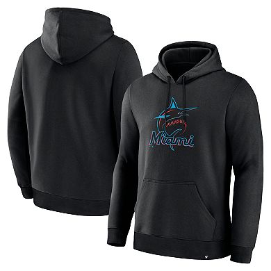 Men's Fanatics Black Miami Marlins Primary Logo Legacy Hoodie