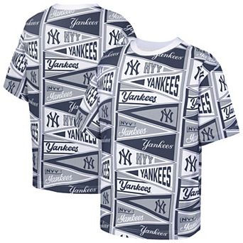 Youth Outerstuff Navy New York Yankees All-Over Pennant T-Shirt