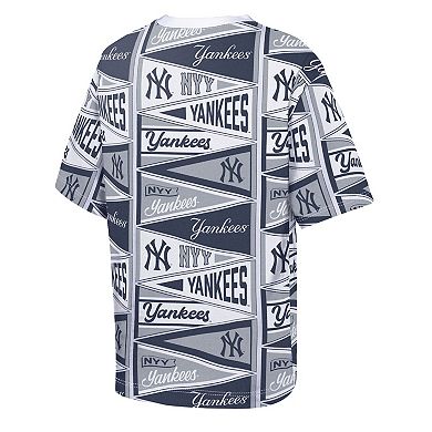 Youth Outerstuff Navy New York Yankees All-Over Pennant T-Shirt
