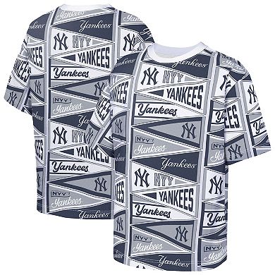 Youth Outerstuff Navy New York Yankees All-Over Pennant T-Shirt
