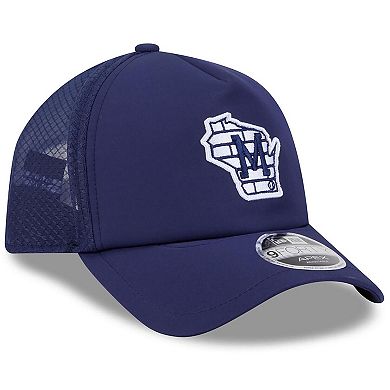 Men's New Era Navy Milwaukee Brewers 2026 Batting Practice Alternate Apex 9FORTY Adjustable Hat
