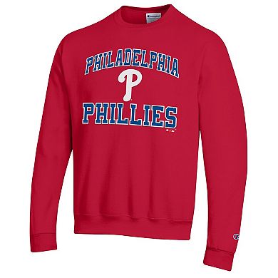 Men's Champion Red Philadelphia Phillies Heart & Soul Powerblend Sweatshirt