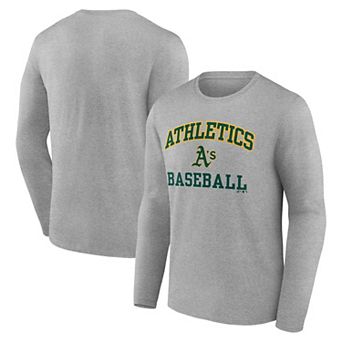 Men's Logo Athletic Heather Gray Athletics Heart & Soul Long Sleeve T-Shirt