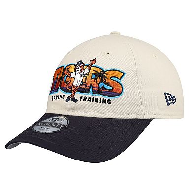 Youth New Era Stone/Navy Detroit Tigers 2026 Spring Training Fan Pack Batter 9TWENTY Adjustable Hat