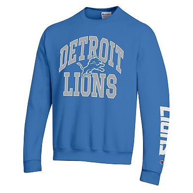 Men's Champion Blue Detroit Lions Powerblend Fleece Sweatshirt