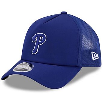 Men's New Era Royal Philadelphia Phillies 2026 Batting Practice Apex 9FORTY Adjustable Trucker Hat