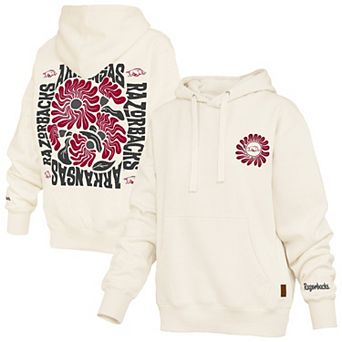 Women's Pressbox Cream Arkansas Razorbacks Elena Janise Hoodie
