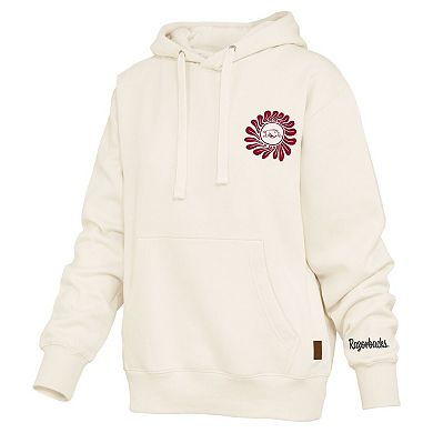 Women's Pressbox Cream Arkansas Razorbacks Elena Janise Hoodie