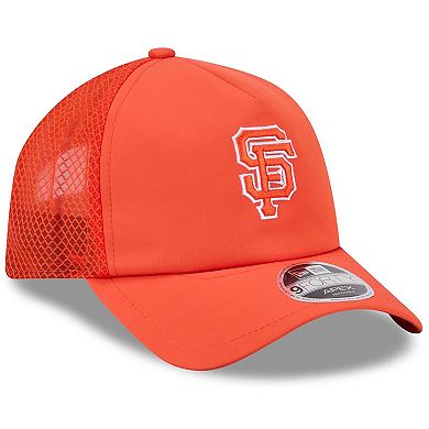 Men's New Era Orange San Francisco Giants 2026 Batting Practice Apex 9FORTY Adjustable Trucker Hat
