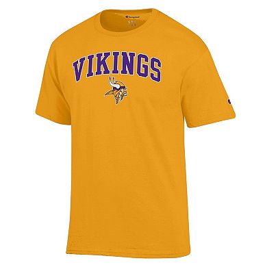 Men's Champion Gold Minnesota Vikings Arch Over Logo T-Shirt