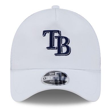 Men's New Era White Tampa Bay Rays 2026 Batting Practice Apex 9FORTY Adjustable Trucker Hat