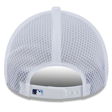 Men's New Era White Tampa Bay Rays 2026 Batting Practice Apex 9FORTY Adjustable Trucker Hat