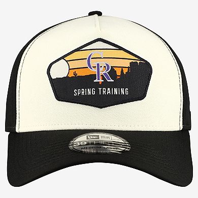 Men's New Era Stone Colorado Rockies 2026 Spring Training Fan Pack Gradient 39THIRTY Flex Hat