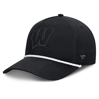 Men's Fanatics Black Wisconsin Badgers Undertone Rope Adjustable Hat