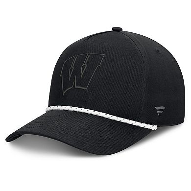 Men's Fanatics Black Wisconsin Badgers Undertone Rope Adjustable Hat
