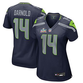 Women's Nike Sam Darnold College Navy Seattle Seahawks Super Bowl LX Patch Game Jersey
