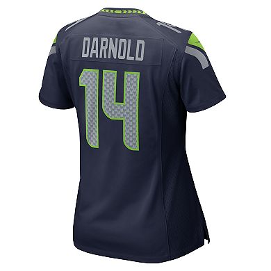 Women's Nike Sam Darnold College Navy Seattle Seahawks Super Bowl LX Patch Game Jersey
