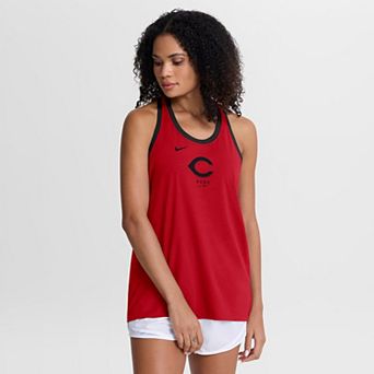 Women's Nike Red Cincinnati Reds Tri-Blend Dri-FIT Racerback Tank Top