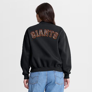 Women's Fanatics Black San Francisco Giants Oversized Rage Against Full-Zip Jacket