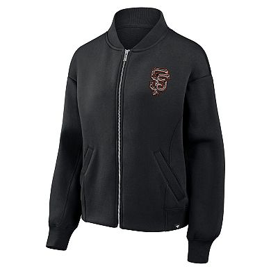 Women's Fanatics Black San Francisco Giants Oversized Rage Against Full-Zip Jacket