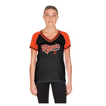 Women's New Era Black San Francisco Giants Gameday V-Neck T-Shirt