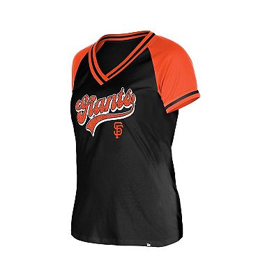 Women's New Era Black San Francisco Giants Gameday V-Neck T-Shirt