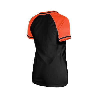 Women's New Era Black San Francisco Giants Gameday V-Neck T-Shirt