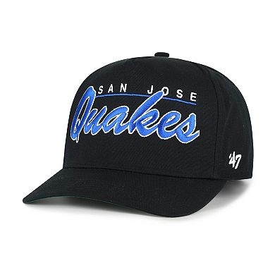 Men's '47 Black San Jose Earthquakes Brushmark Hitch Adjustable Hat