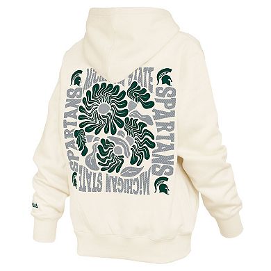 Women's Pressbox Cream Michigan State Spartans Elena Janise Hoodie