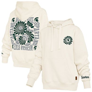 Women's Pressbox Cream Michigan State Spartans Elena Janise Hoodie