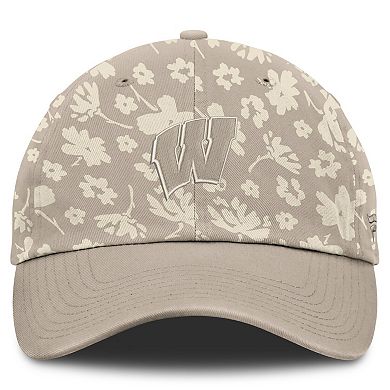 Women's Fanatics Stone Wisconsin Badgers Blossom Adjustable Hat